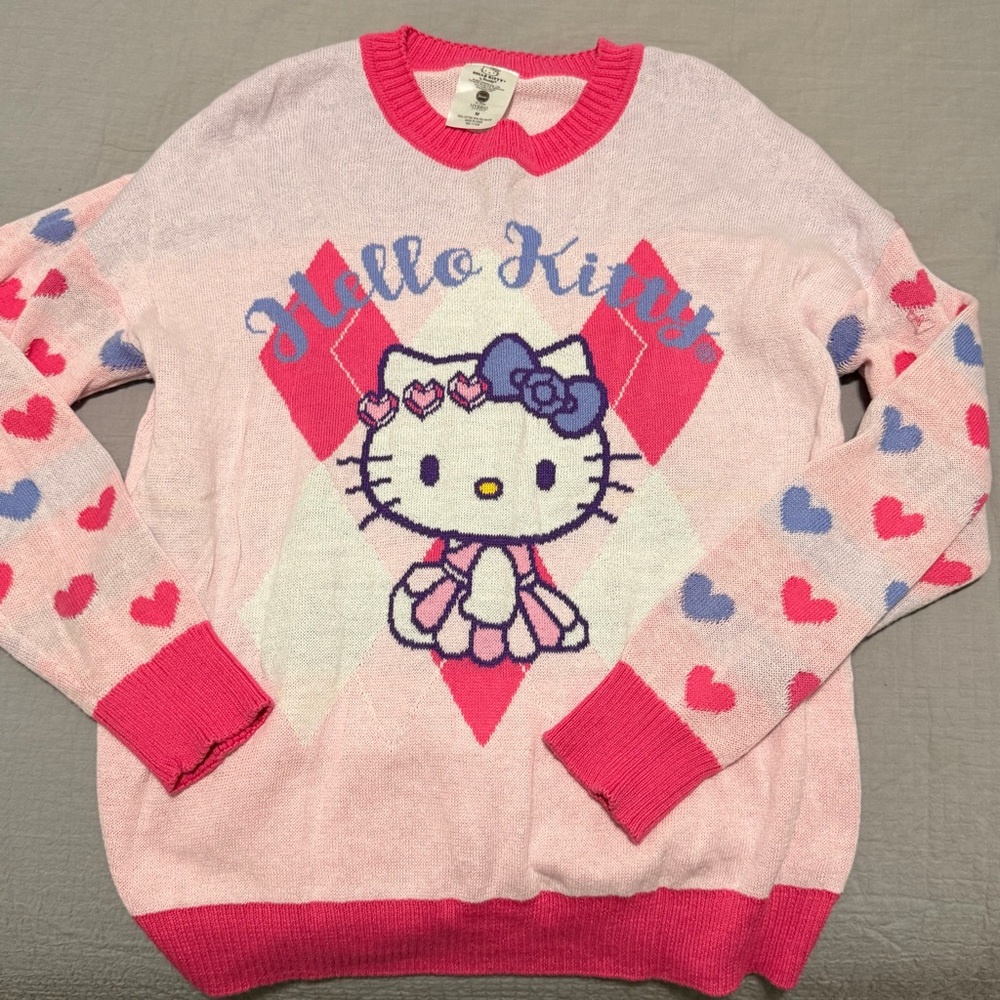 Hello Kitty Pink and Red Sweater